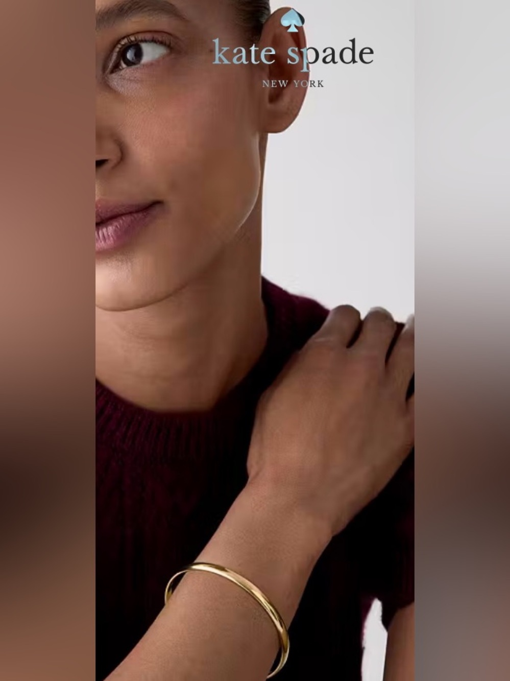 kate spade Gold Plated Idiom “Heart of Gold” Bangle Bracelet NWT